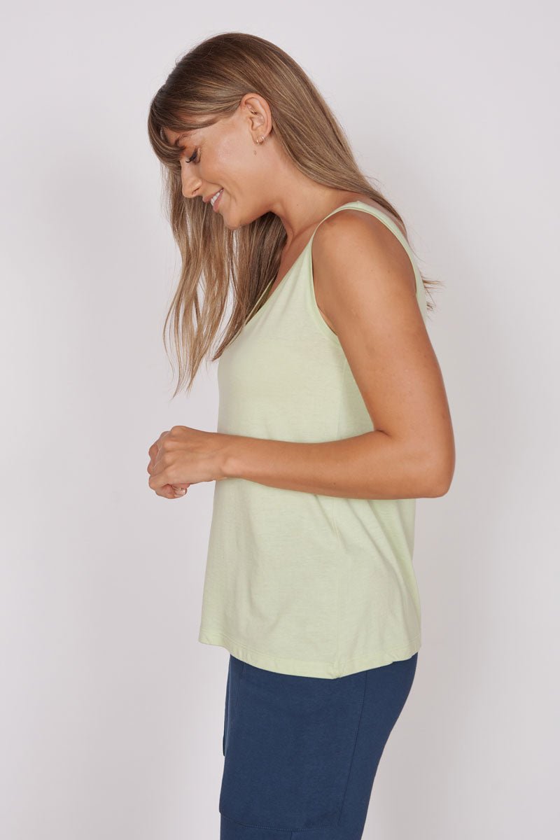 Camille Green Loose Fit Vest Top